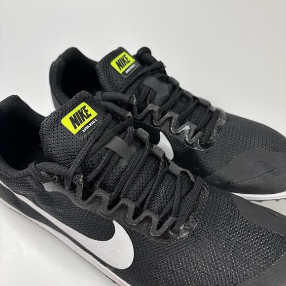 Nike Zoom Rival D 10 Black/White-Volt spikes 907567-017 Women's Size 9 Medium - Picture 10 of 13